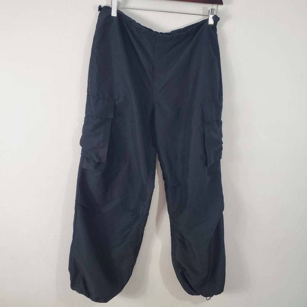 Refuge Parachute Cargo Pants Y2K Streetwear Loose Fit Drawstring Unisex